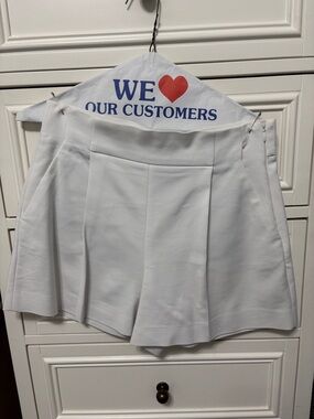 Zara White Pleated Skort